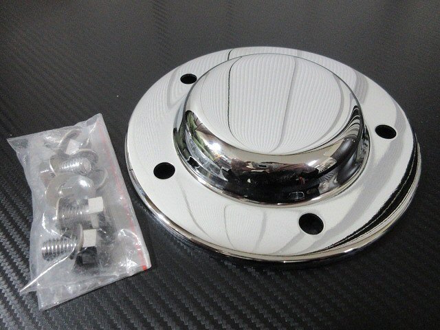スーパーグレート 07 17 低床用 ハブ キャップ 2枚セット フロント 5穴 メッキ 大型 三菱 ふそう ボルト付 送料無料/5
