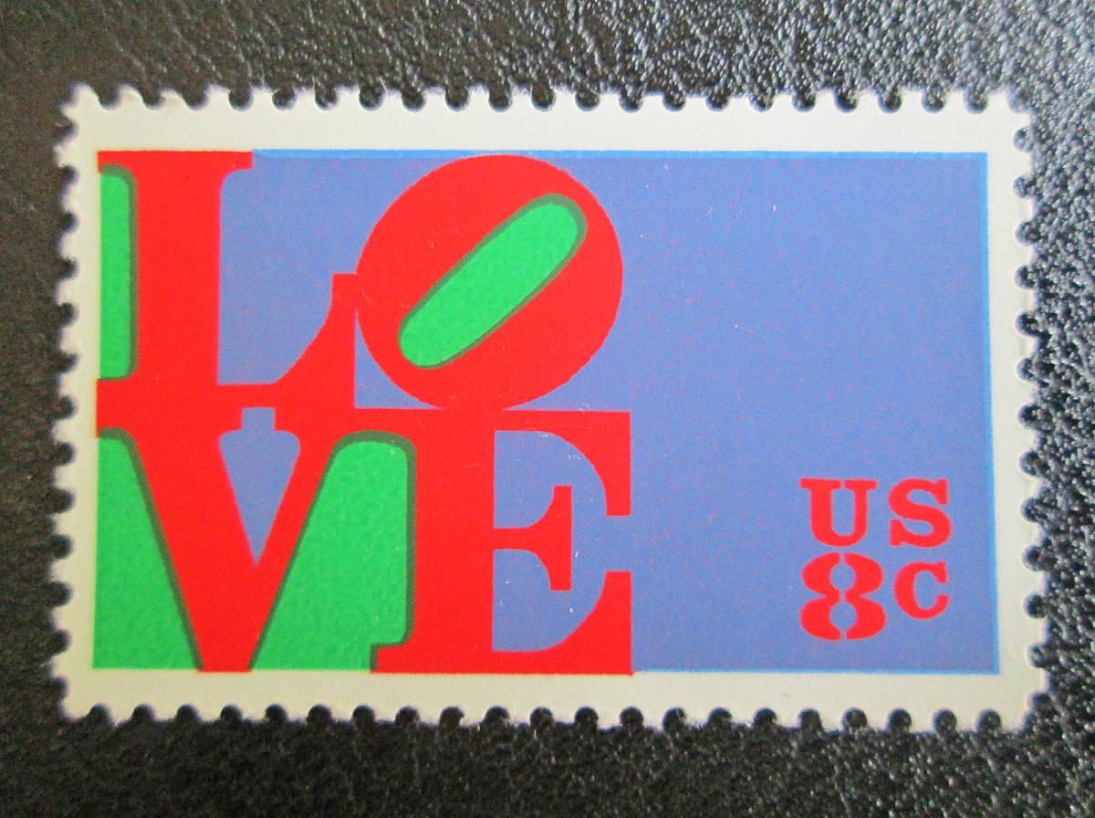 ★レア★USAビンテージ Robert Indiana LOVE/ロバートインディアナ ラブ/記念切手/スタンプ/ポップアート/ポストカード/ポスター/美術館_画像3