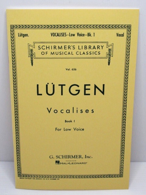 ヴォカリーズ B・リュートゲン 輸入楽譜 Vocalises (20 Daily Exercises) Book I Schirmer Library of Classics Volume 656_画像1