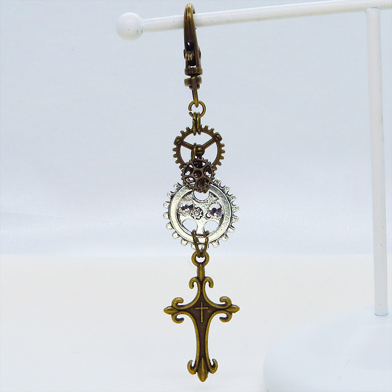  античный Gold Rosario . несколько зуб машина . комбинирование . пар punk способ брелок для ключа металлические принадлежности модификация возможно 