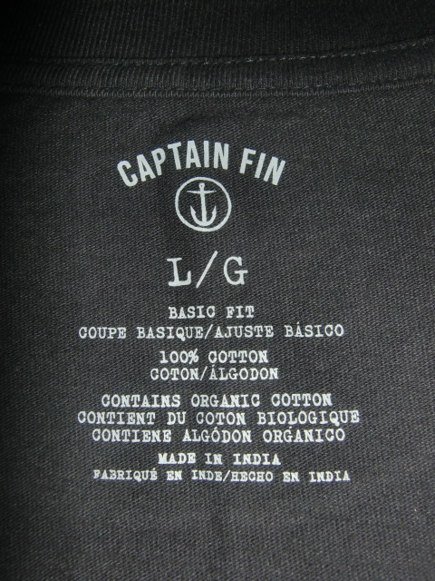 [ не использовался ]*CAPTAIN FIN Co. CHAIN POCKET S/S TEE BLK sizeL/ Captain ласты цепь карман короткий рукав футболка L размер 013*