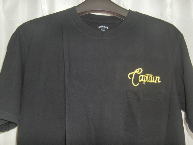[ не использовался ]*CAPTAIN FIN Co. CHAIN POCKET S/S TEE BLK sizeL/ Captain ласты цепь карман короткий рукав футболка L размер 013*