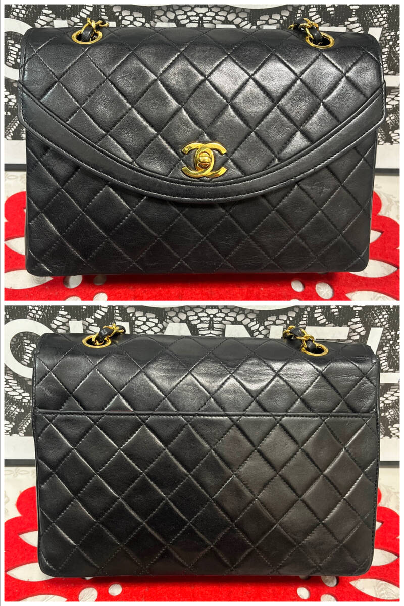 VINTAGE シャネル ラウンド フラップ ショルダー バック 極上美品 シャネル CHANEL シングルフラップ ラウンド フラップ