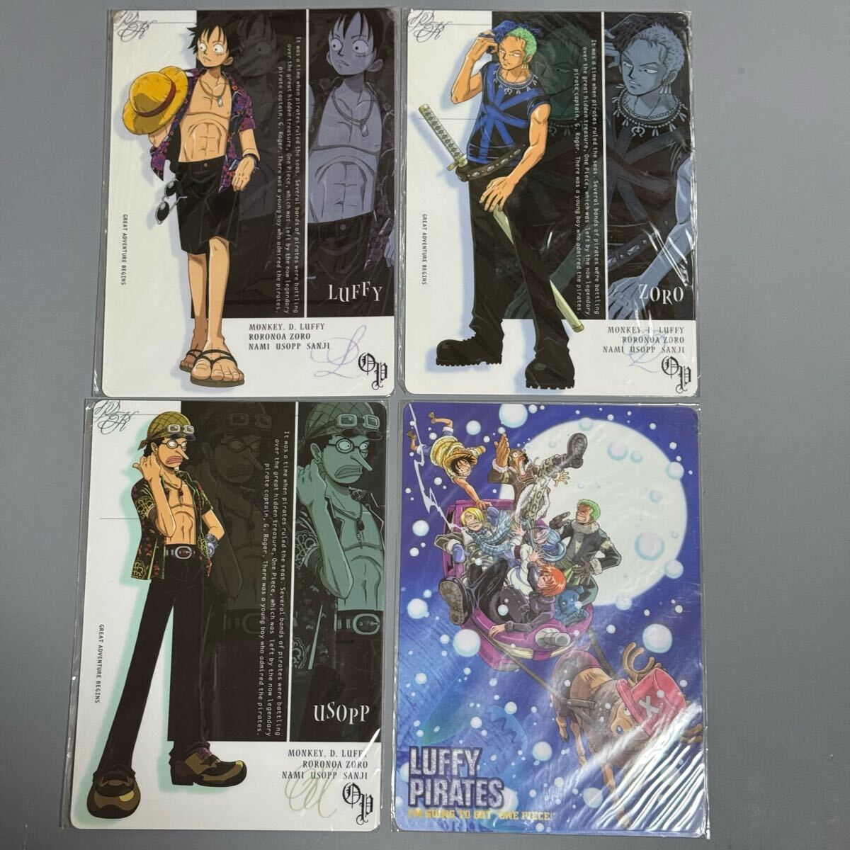 【SALE／37%OFF】 ワンピース ONE 未開封 セット 4枚 下敷き 初期 アニメ PIECE その他