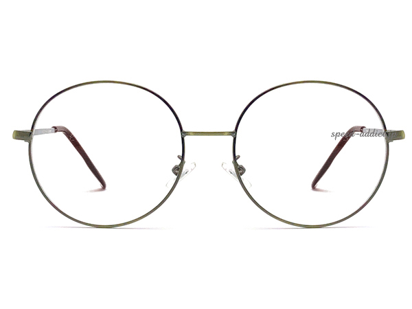 7 сокровищ жарение круг очки SUNGLASS BRONZE/DARK BROWN × CLEAR + очки кейс BLACK/ раунд Shape bronze прозрачный маленький рама date очки