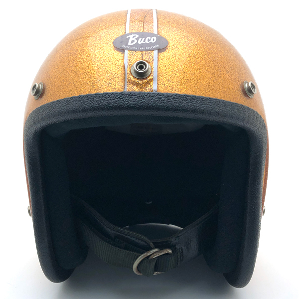 送料無料 Dead Stock 新品 箱付 BUCO INTERNATIONAL GOLD METALFLAKE 59cm/ブコゴールド金ビンテージヘルメットbellベル500txgtmchal60s70s