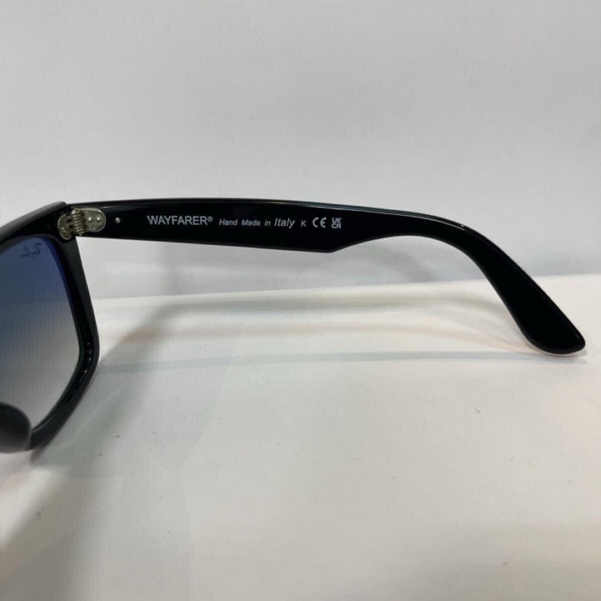 正規品RayBan レイバン ウェイファーラー WAYFARER RB2140F 901/3F 52ブラック/クリア　グラディエントブルー　アジアンフィット ケース茶