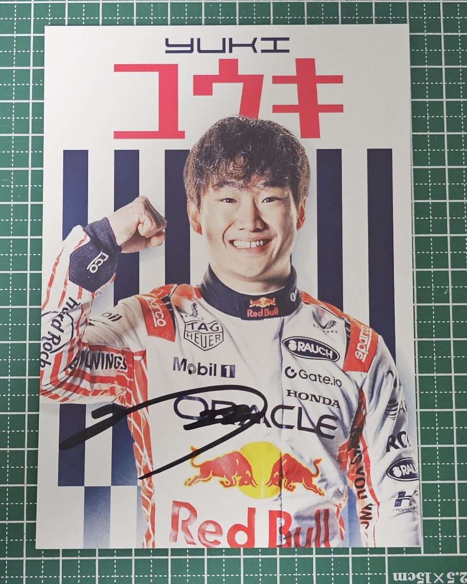 角田裕毅 サイン入りポストカード レッドブル・ホンダ 角田裕毅 直筆サイン入りレッドブルカード レッドブル・ホンダ