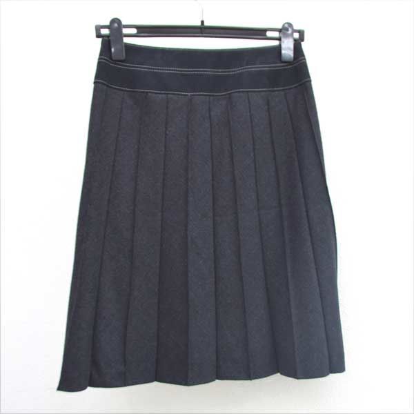 ★ クミキョク スカート フレア カシミヤ混 グレー サイズ3 (0220434786)
