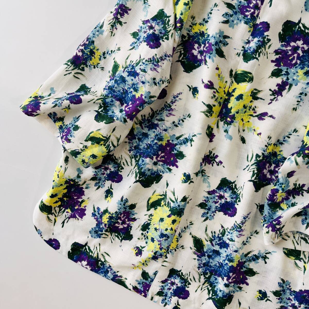 ① A/C アルファキュービック ボタニカルフラワー 総柄 プルオーバー ブラウス 大きいサイズ 11