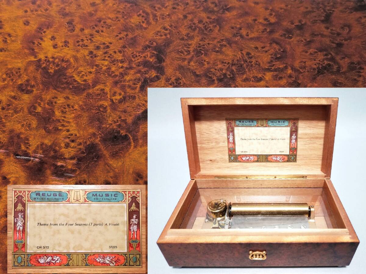 ES27 музыкальная шкатулка REUGE дракон ju ламинария материал шар .3 искривление 72.Theme from the Four Seasons (3 parts) A.Vivaldi