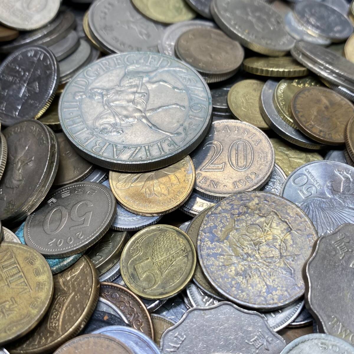 激安な YH-2491】中古品 未検品 外国硬貨 外貨 約3.95kg 硬貨 大量 貨幣