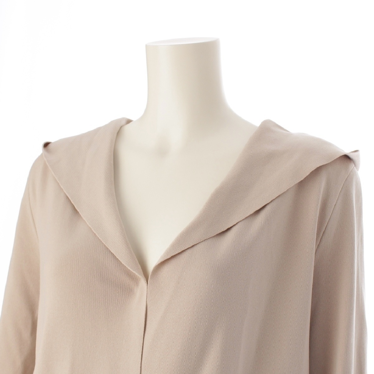 フォクシー 21年 キュプラ ニット パーカー 41888 ベージュ 38【中古】