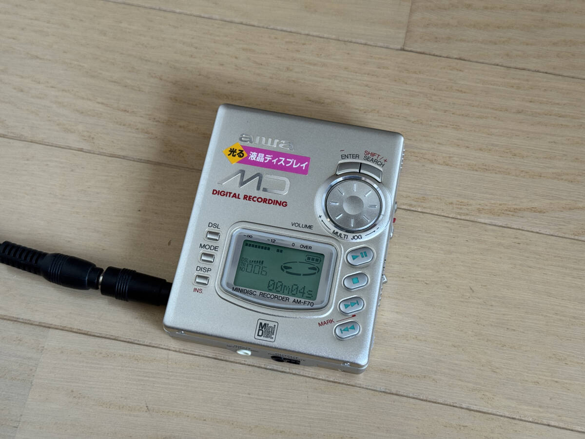 aiwa MD プレイヤー AM-F70 動作品