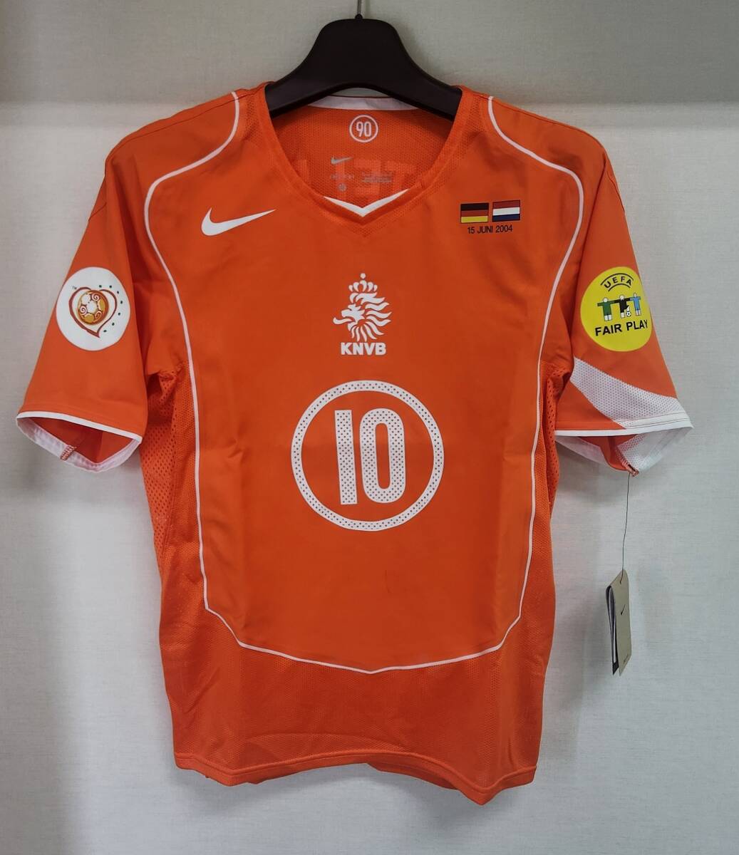 EURO2004 オランダ(H)#10 ファン?二ステルローイ Van Nistelooy RE-Issue 半袖 Nike正規(guī) ドイツ戦仕様 L