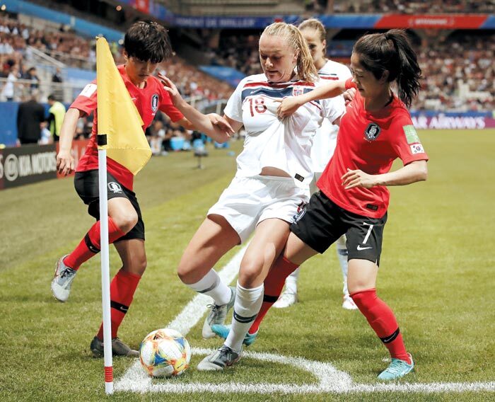 18-19 韓國女子代表(H)＃7 李 珉娥 イ?ミナ Lee Mina 半袖 nike 2019WorldCup仕様 M