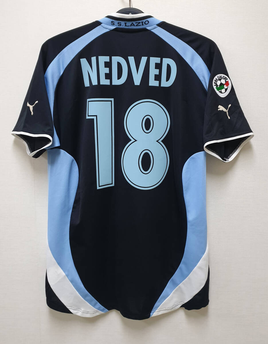 99-00ラツィオ SS Lazio(A)#18 ネドベド NEDVED 半袖 Puma正規(guī) セリエA仕様 XL