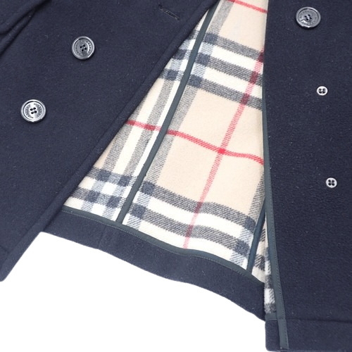 BURBERRY(バーバリー) ダブルブレスト ピーコート アウター アパレル ファッション M ウール ネイビー紺 メンズ 40802135539【アラモード】
