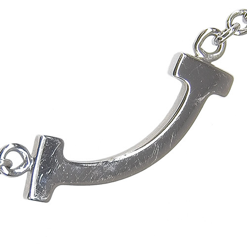 TIFFANY&Co.(ティファニー) スマイル ブレスレット ミニ K18 WG ジュエリー シルバー Tスマイル 41100060378【アラモード】【ES】