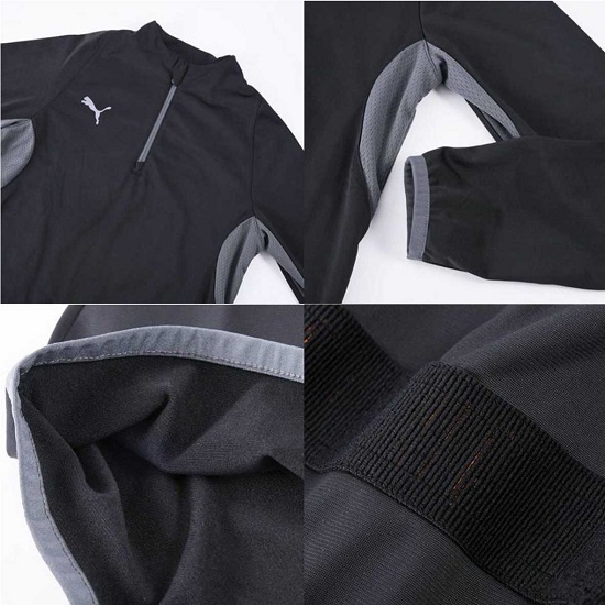 プーマ ジュニア FTBLNXT 1/4ジップトップシャツ＆パンツ 140 定価12100円 ブラック 黒 キッズ ジャージ上下セット 子供 サッカーウェア