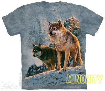 狼Tシャツ Wolf_Couple Sunset / 男女兼用 / ウルフ / WOLF / オオカミ / おおかみ_画像1