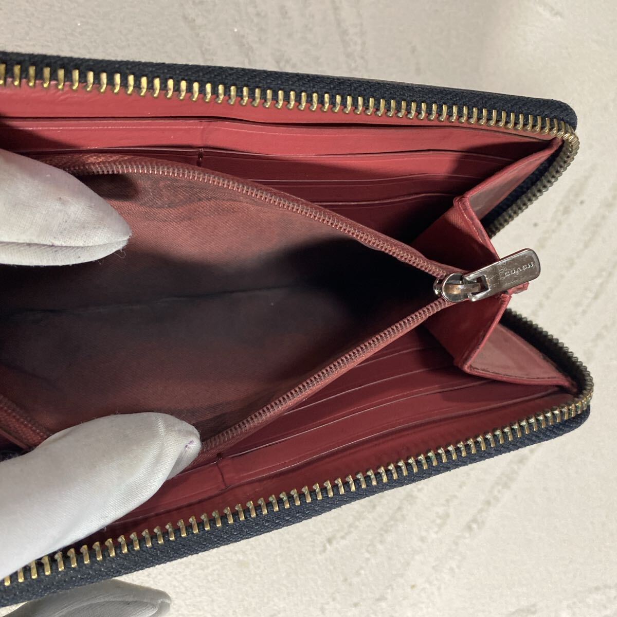 COACH コーチ 長財布 F73625 獨立記念日限定 花火 ラウンドファスナー ウォレット
