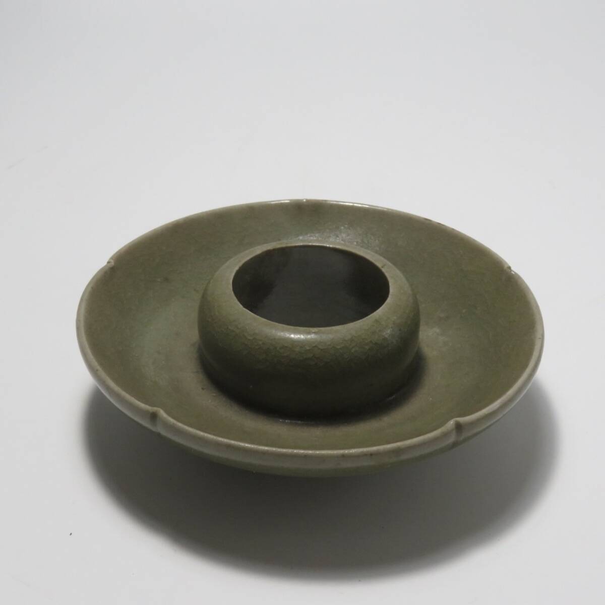 中國美術(shù)　越窯　青磁　茶托　托　時(shí)代物　高麗青磁　朝鮮