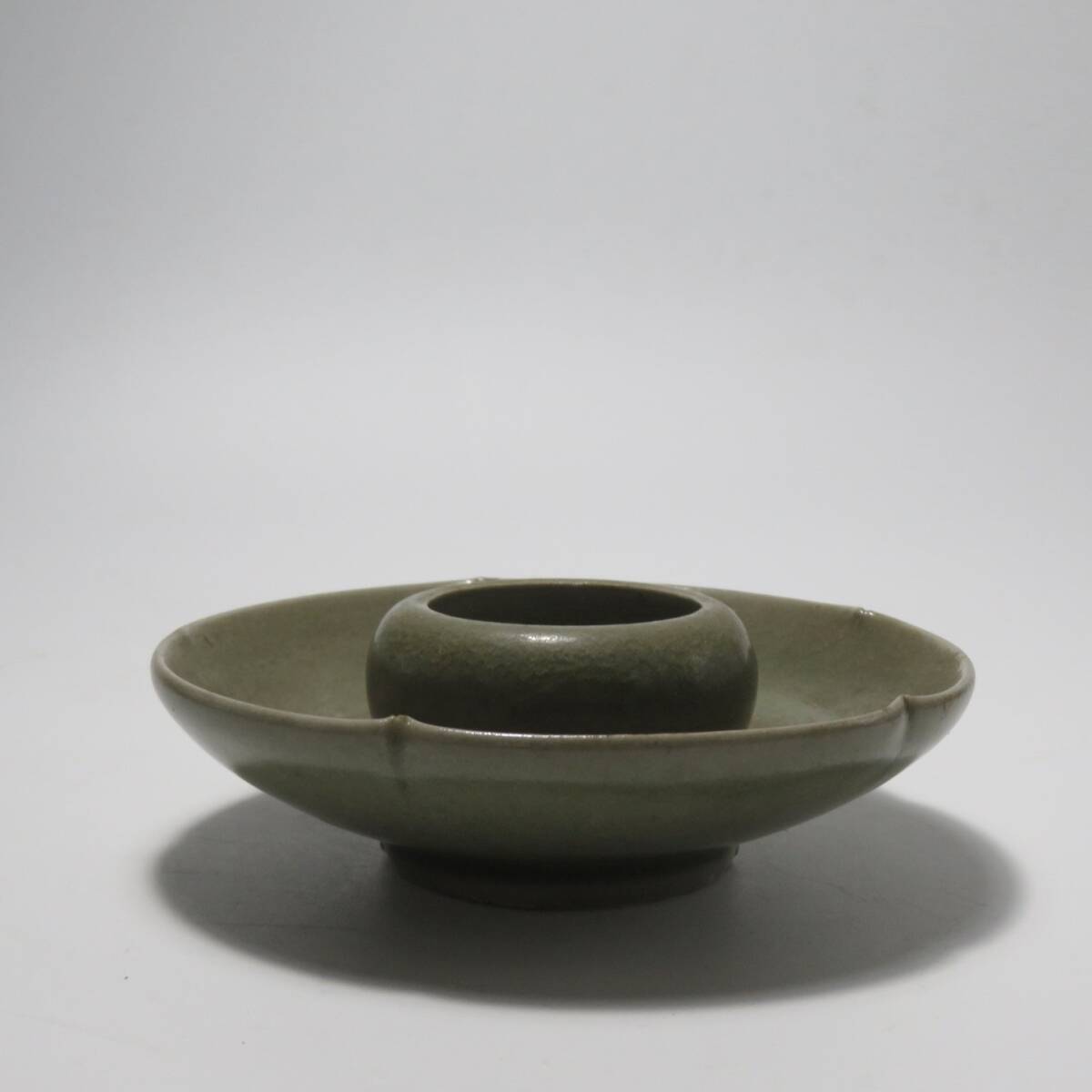 中國美術(shù)　越窯　青磁　茶托　托　時(shí)代物　高麗青磁　朝鮮