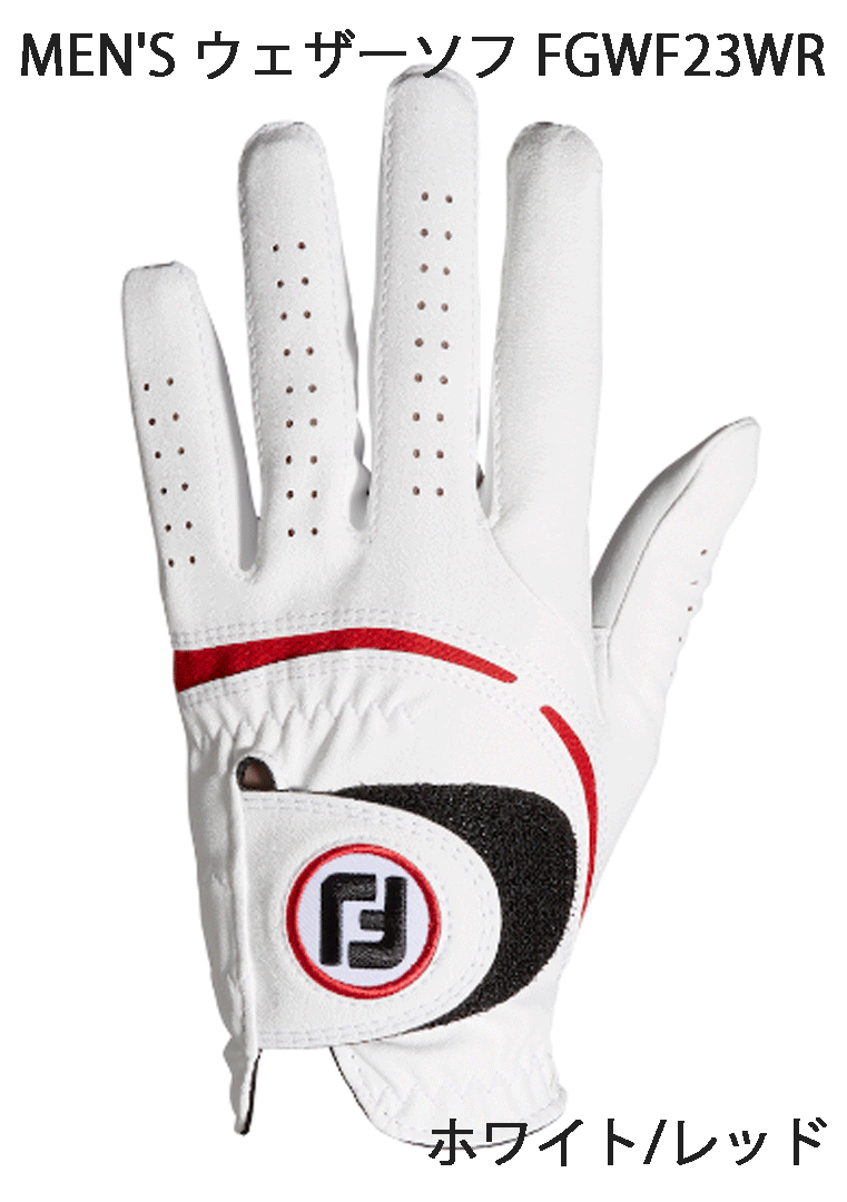  новый товар # бесплатная доставка # foot Joy #2023.10# weather sof#FGWF23# белый | красный #2 листов #26CM# удобный Fit . все погода. рукоятка сила стандартный товар 