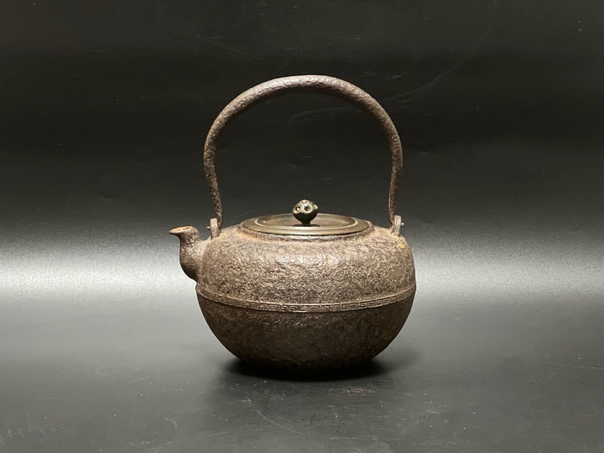 煎茶道具 古作 時代物 釜師 鉄瓶 銅蓋 龍文堂造(鉄瓶)|売買され 煎茶道具 古作 時代物 釜師 鉄瓶 銅蓋 龍文堂造(鉄瓶)|売買され