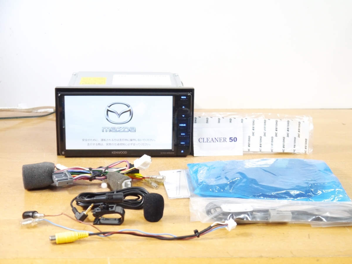 【0526】 KXM-E504W(KXME504WRS) 2020年 マツダ純正 未使用アンテナ付 フルセグ/DVD/Bluetooth/録音/USB/iPod KENWOOD