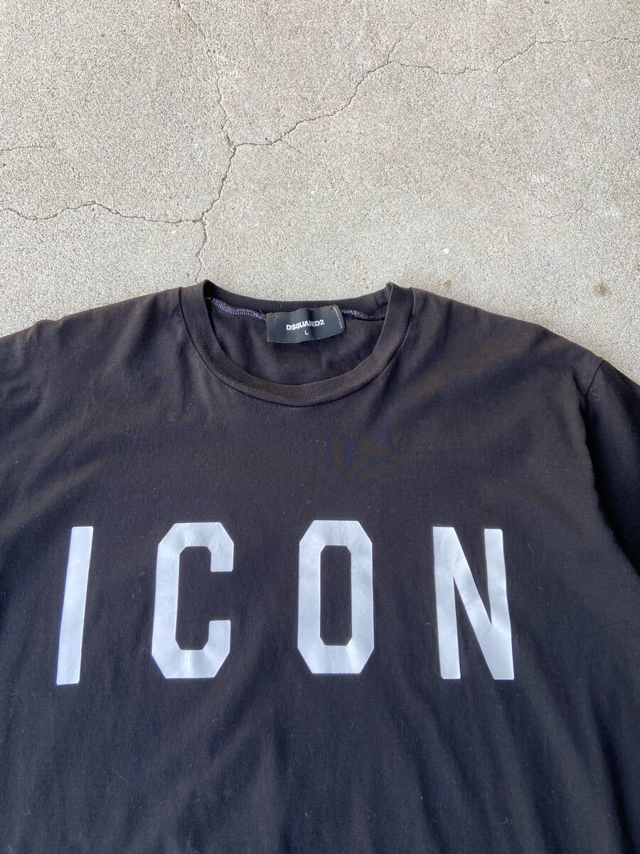 DSQUARED2 19SS ARCHIVE ICON PRINT BLACK T-SHIRT