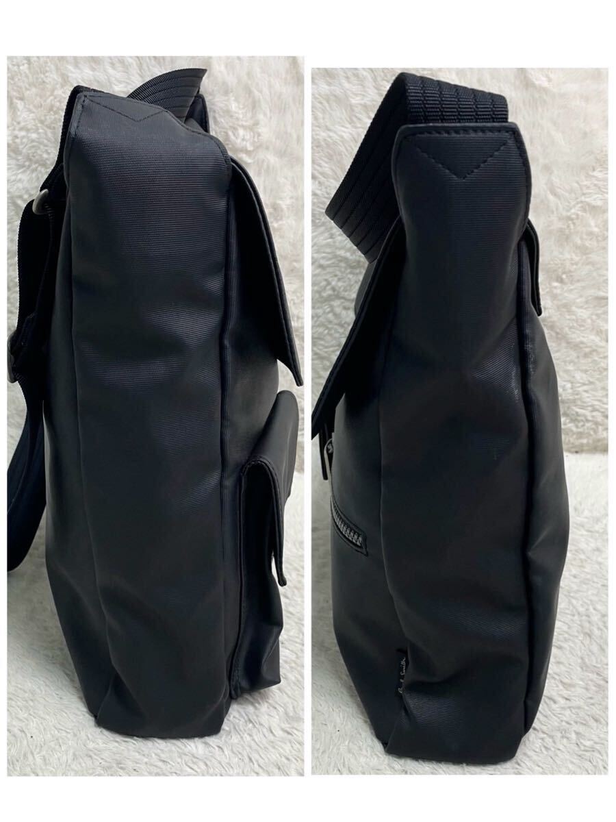 ポールスミス PaulSmith ショルダーバッグ ボディバッグ バック 斜め掛け 大容量 多機能 A4可 ブラック 黒 メンズ ユニセックス ナイロン