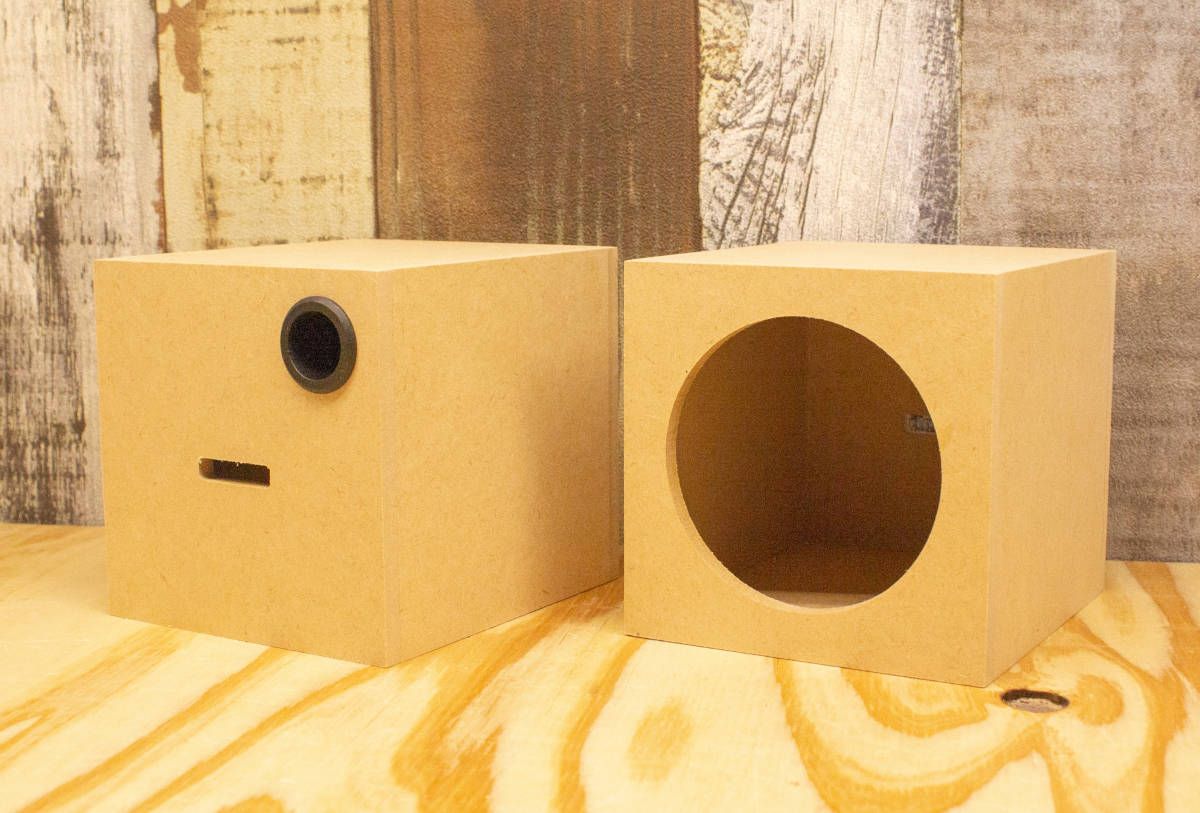 [5.5M1010U2]5.5mm толщина MDF Cube вид задняя сторона автобус зеркальный type акустическая система комплект для сборки 