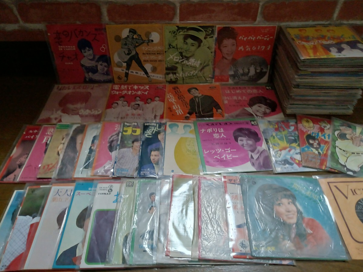 邦楽貴重盤赤盤含むEPシングル色々まとめて大量1箱110枚超セット☆歌謡曲/日本のオールディーズ/1960年代洋楽カヴァーポップス/GS/アニメ他