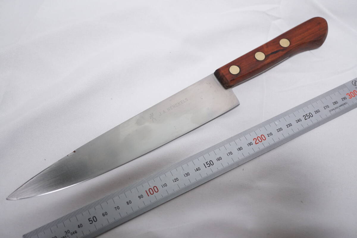 【クオ5】　ヘンケルス　ステンレス　牛刀　刃渡り約202mm　研ぎ済み　【送料￥185】