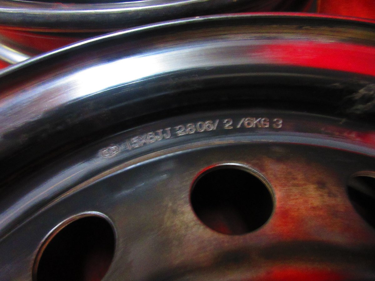 スチール ホイール 4本 トヨタ 純正 ノア ヴォクシー 15×6J 5穴 114.3 +48 ハブ60 アイシス クラウン イプサム エスティマ等◆51548H L-2_画像7