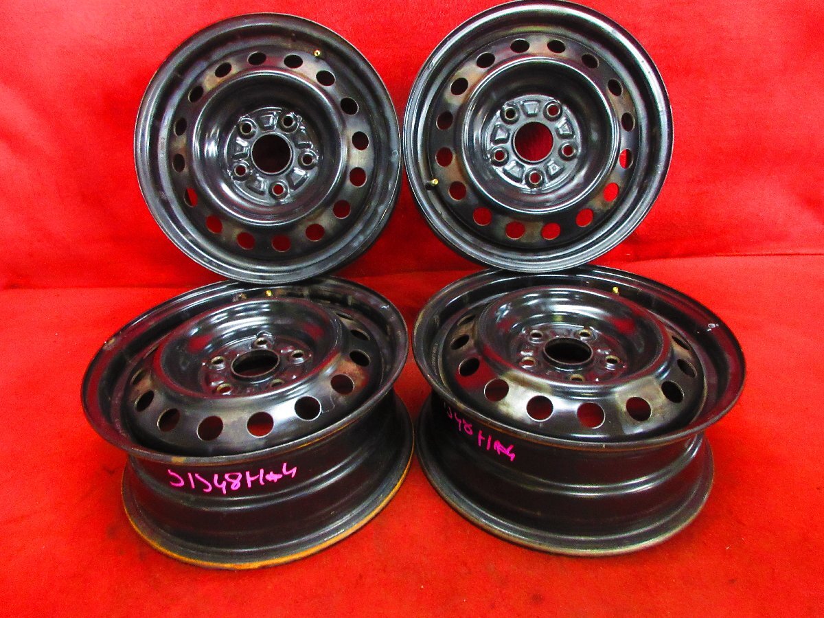 スチール ホイール 4本 トヨタ 純正 ノア ヴォクシー 15×6J 5穴 114.3 +48 ハブ60 アイシス クラウン イプサム エスティマ等◆51548H L-2_画像1