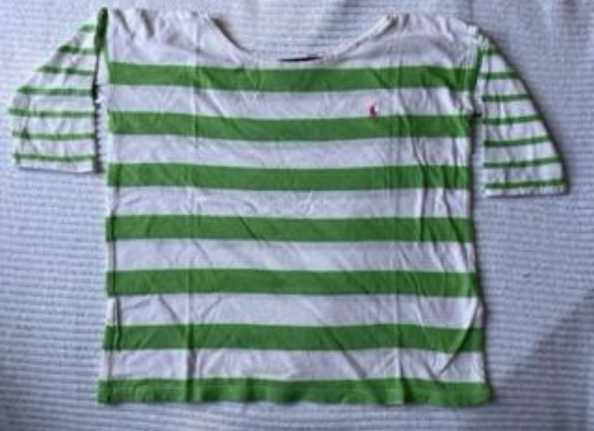 ２枚★ラルフローレン★半端袖シャツ★6/120★胸マーク刺繍★少々難★半袖Tシャツ★雙子ちゃん★半袖シャツ