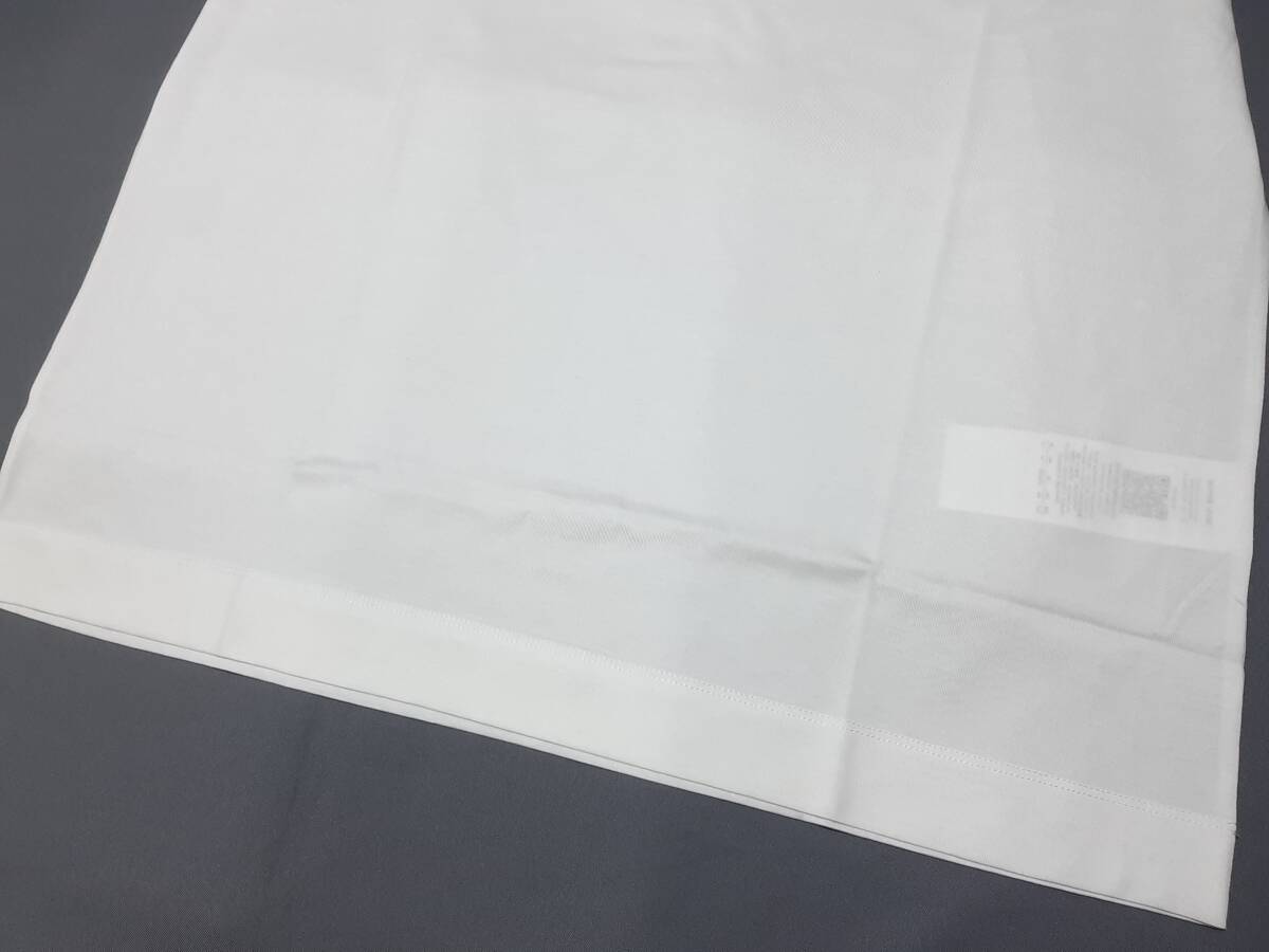 [新品]EMPORIO ARMANI　フロッキーイーグル入り【メンズ?ジャージ半袖Tシャツ】◆2024-25年秋冬モデル　サイズ：XL(52相當)　◆色：白