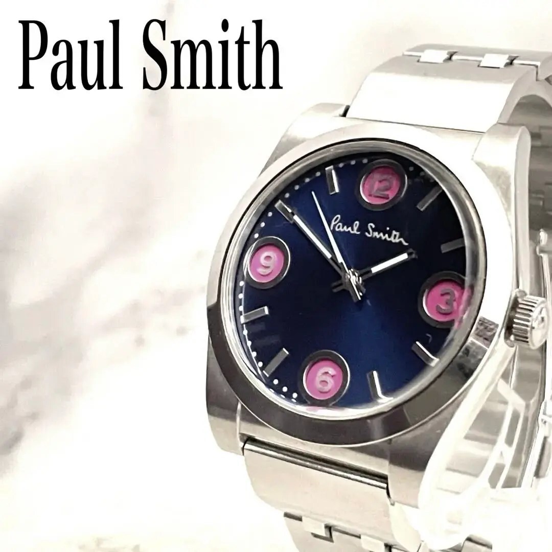 稼動品 PaulSmith ポールスミス マルチカラー ネイビー 腕時計 稼動品 PaulSmith ポールスミス マルチカラー ネイビー 腕時計
