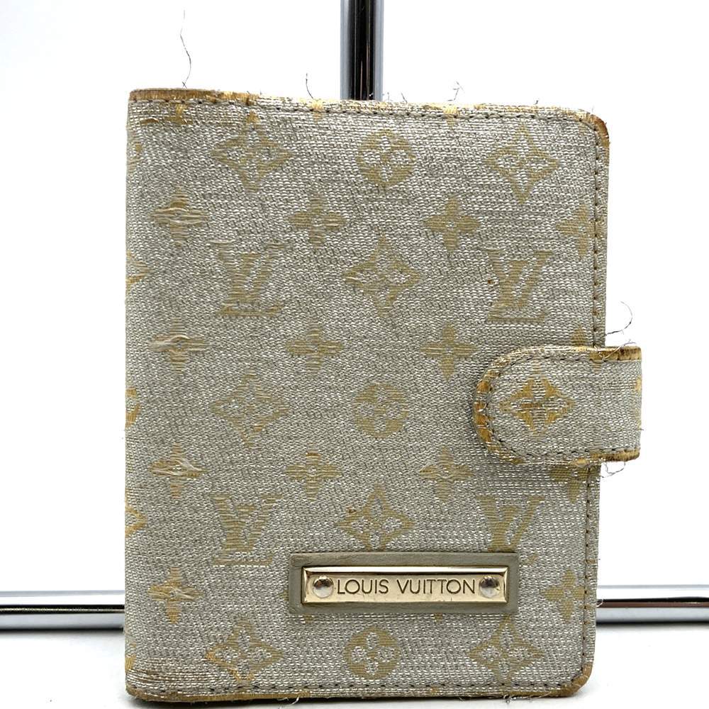 LOUIS VUITTON ルイ?ヴィトン アジェンダ?ミニ 手帳カバー カードケース シルバー モノグラム レディース メンズ ファッション小物
