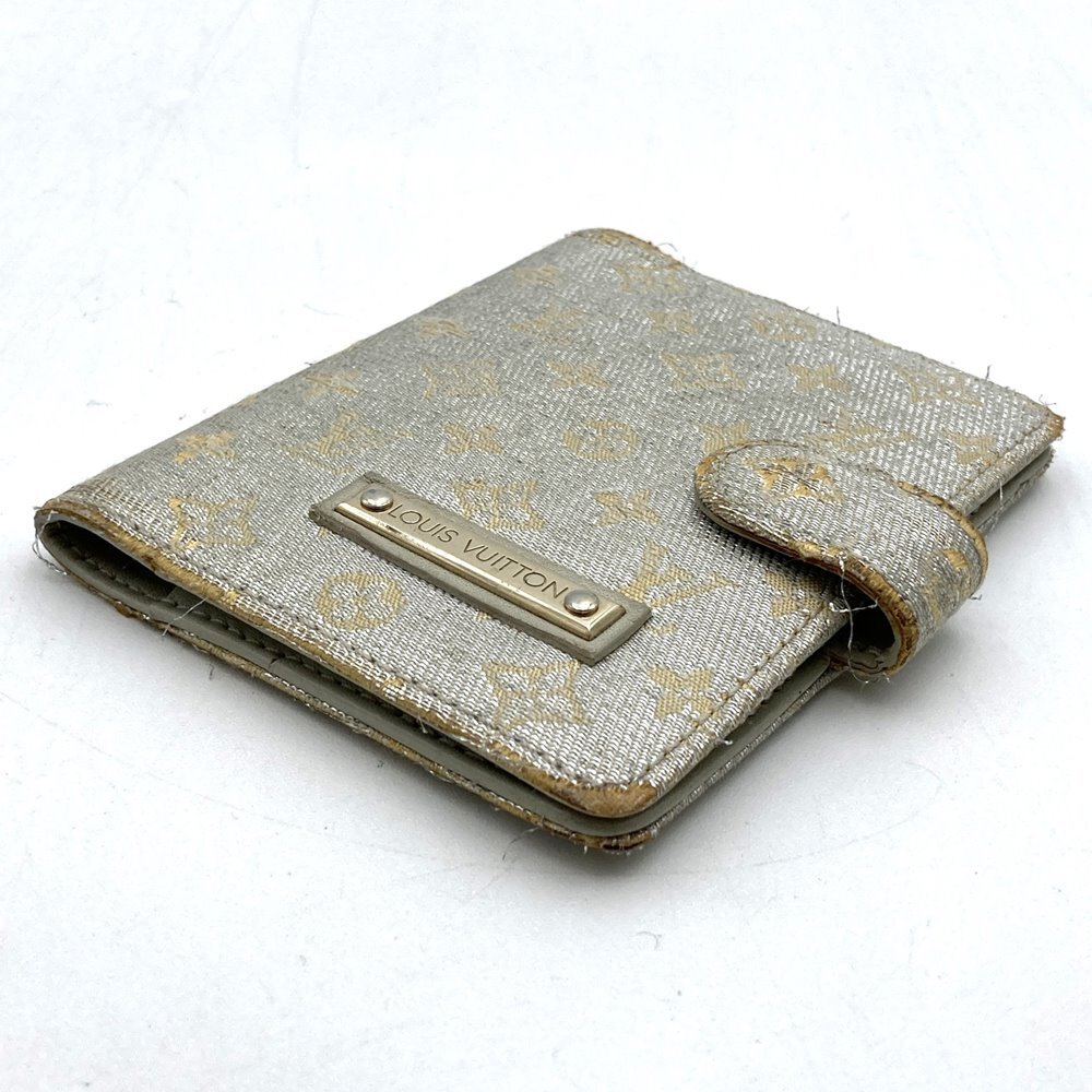 LOUIS VUITTON ルイ?ヴィトン アジェンダ?ミニ 手帳カバー カードケース シルバー モノグラム レディース メンズ ファッション小物