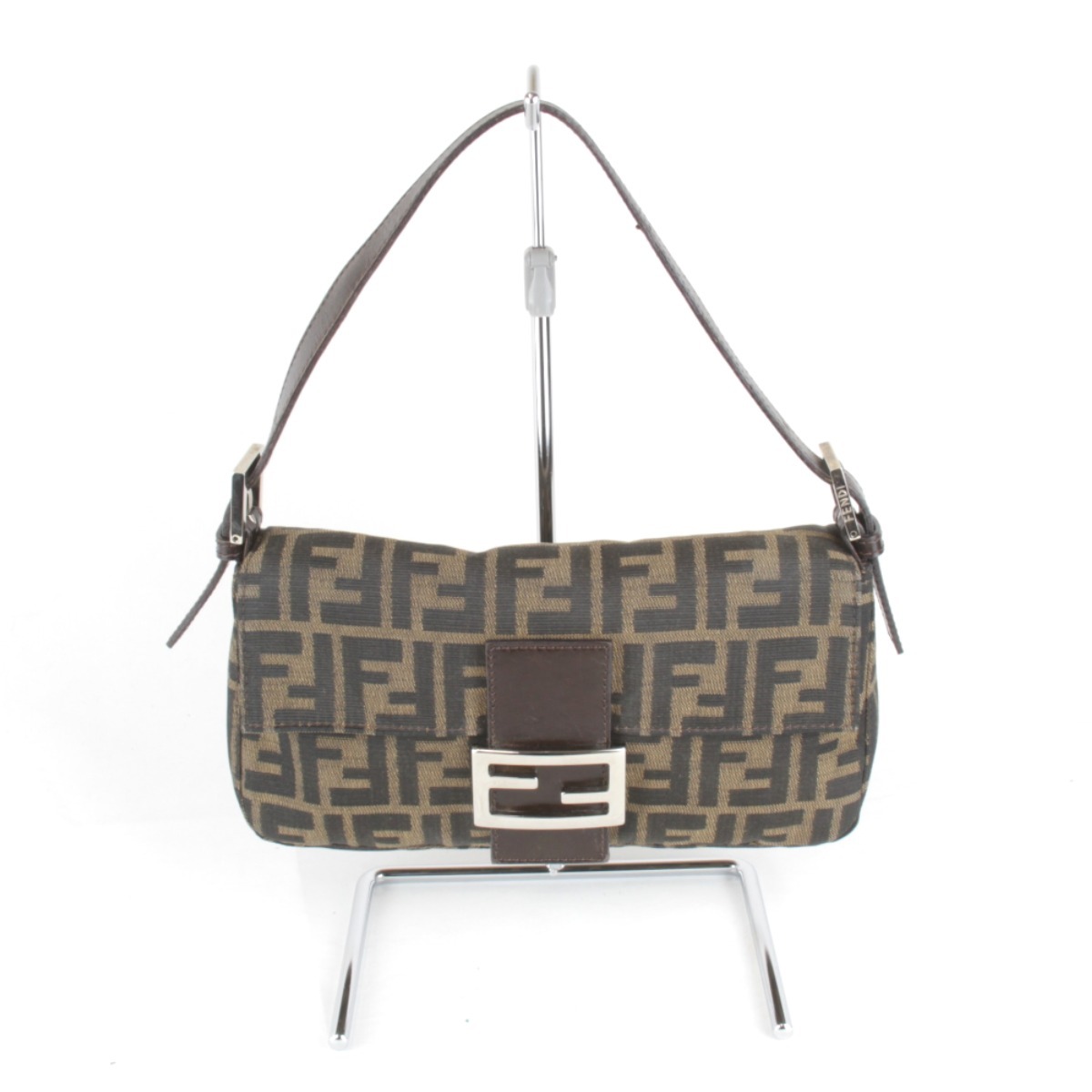 прекрасный товар [USED]FENDI Fendi Zucca man ma ковш one сумка на плечо сумка на плечо оттенок коричневого парусина женский 