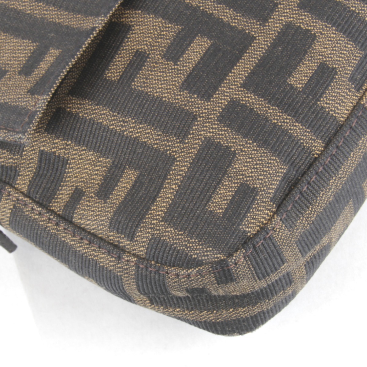 прекрасный товар [USED]FENDI Fendi Zucca man ma ковш one сумка на плечо сумка на плечо оттенок коричневого парусина женский 