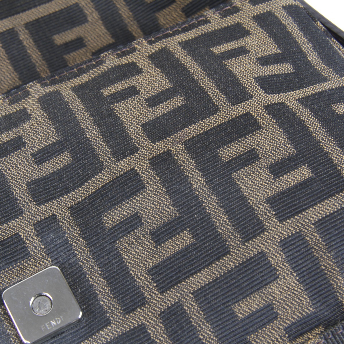  прекрасный товар [USED]FENDI Fendi Zucca man ma ковш one сумка на плечо сумка на плечо оттенок коричневого парусина женский 