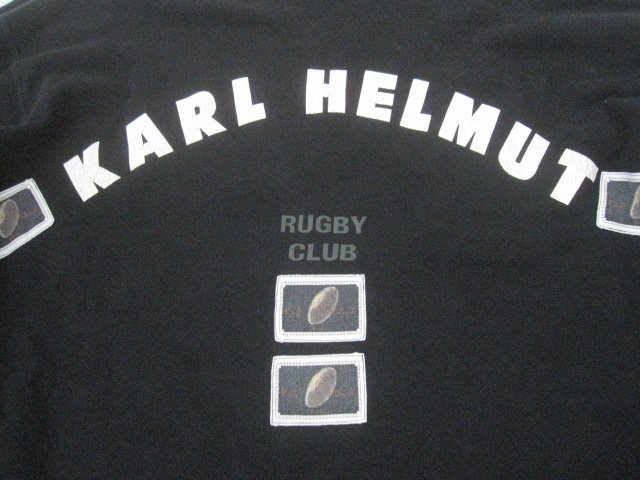 ビンテージKarlHelmutカールヘルム スウェットトレーナーL ラグビー柄　ピンクハウス　カネコイサオ金子功