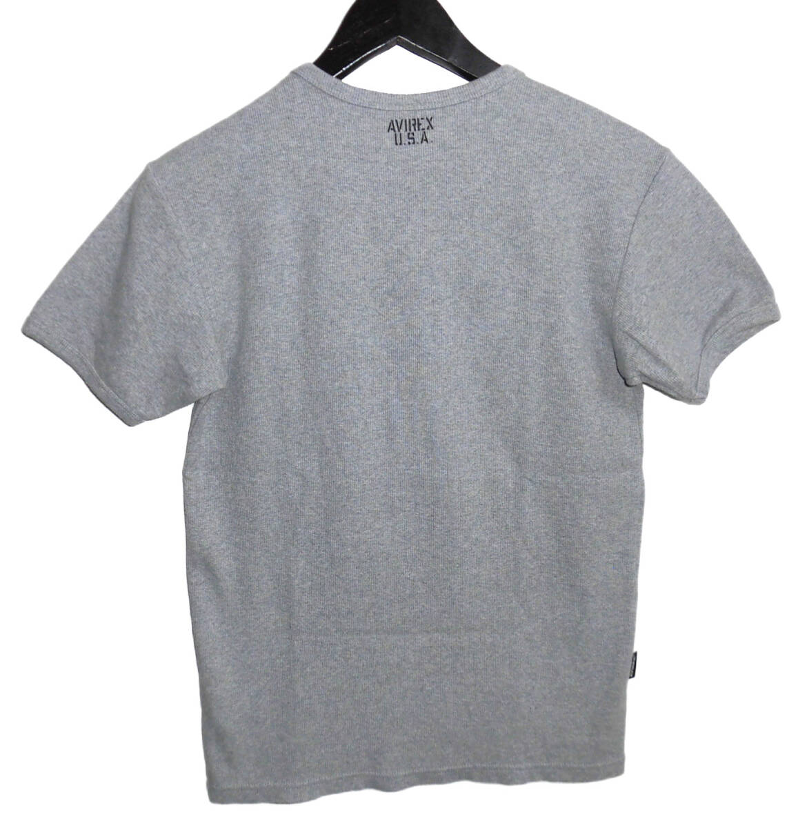 Λ美品 AVIREX DAILY S/S Tee 6143501 アビレックス デイリー リブ 半袖Tシャツ VネックTシャツ S