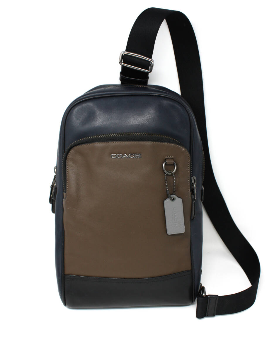 ◎美品 COACH コーチ 6771 GRAHAM PACK スムースカーフ 牛革 ボディバッグ