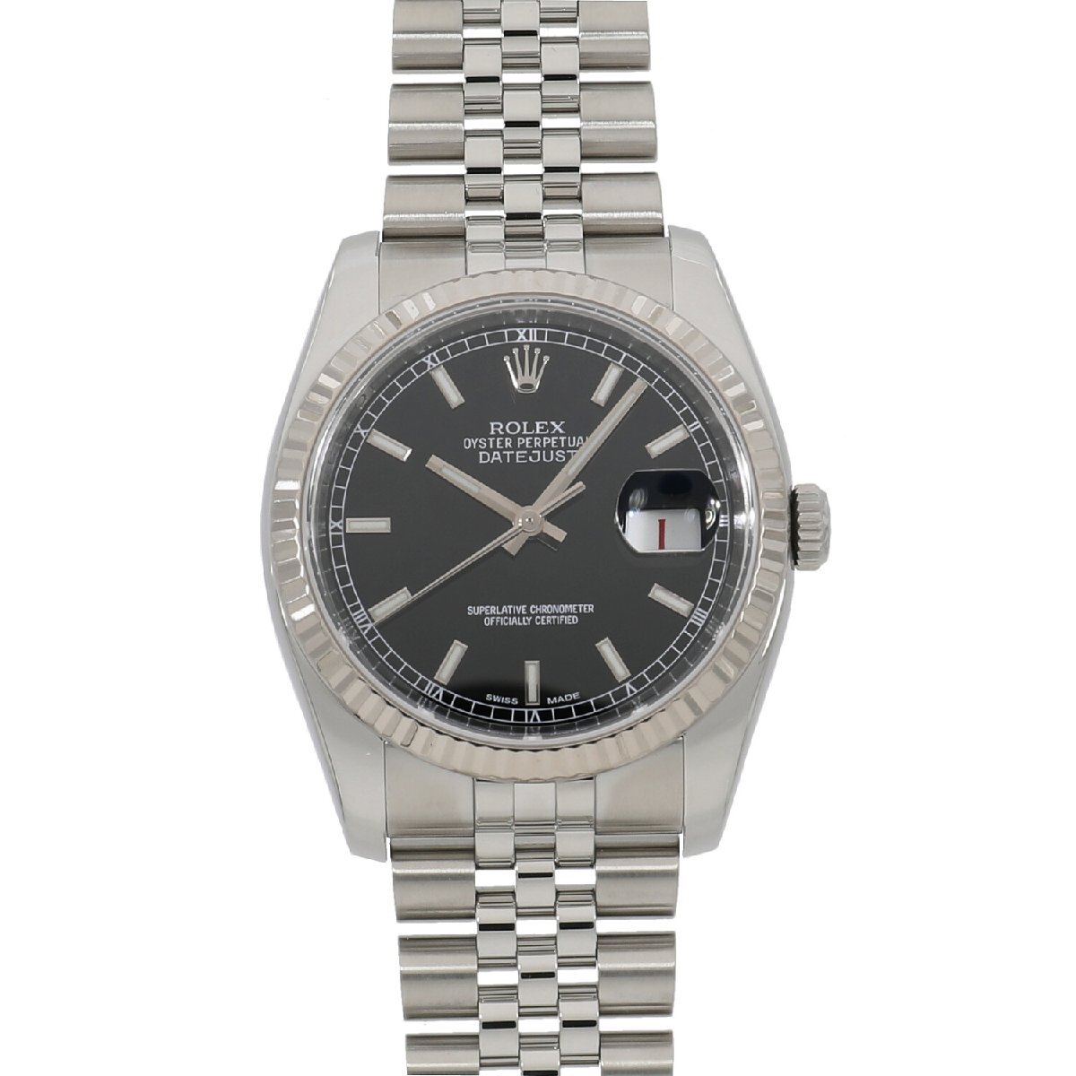 [中古]ロレックス デイトジャスト 116234 ブラック メンズ 中古 送料無料 腕時計